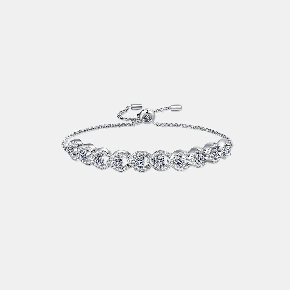 1 Carat Moissanite Sterling Silver Bracelet - Shine Diamond