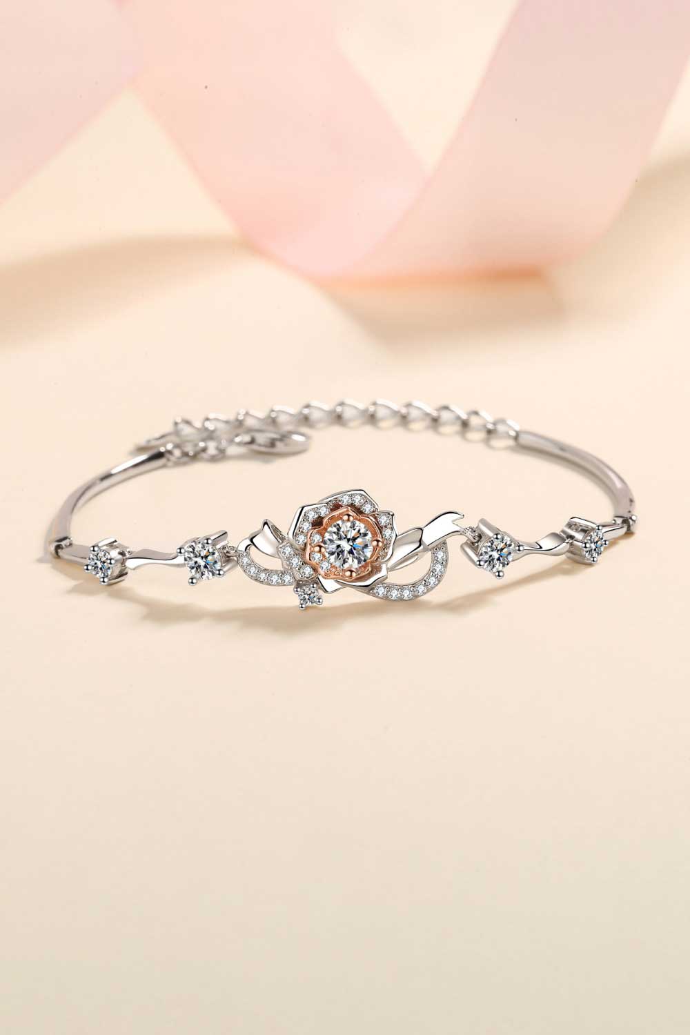 Pure Grace Moissanite Sterling Bracelet - Shine Diamond
