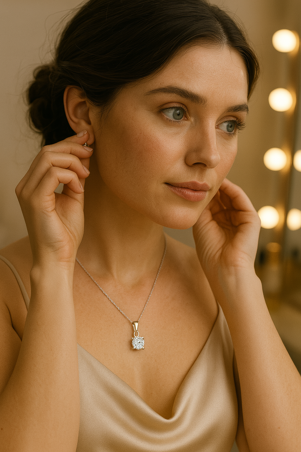 1 Carat Moissanite Necklace – 925 Sterling Silver |