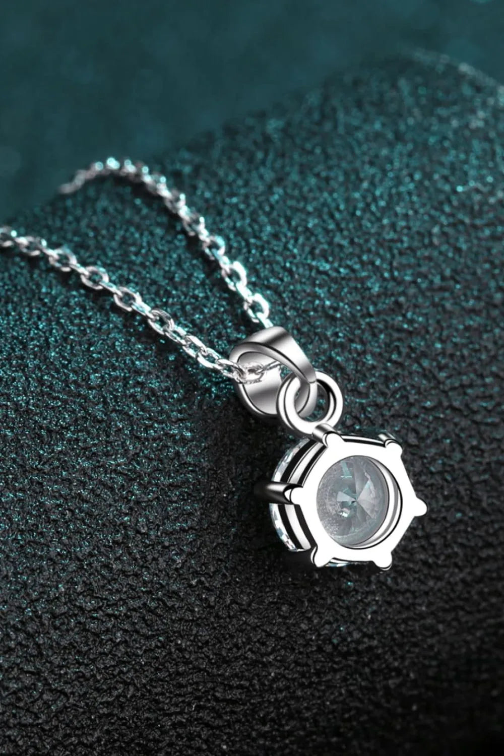 Halo Whisper Pendant - Shine Diamond sterling silver moissanite jewelry