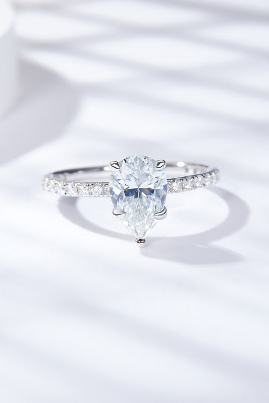 1.8 Carat Moissanite Side Stone Ring Shine Diamond