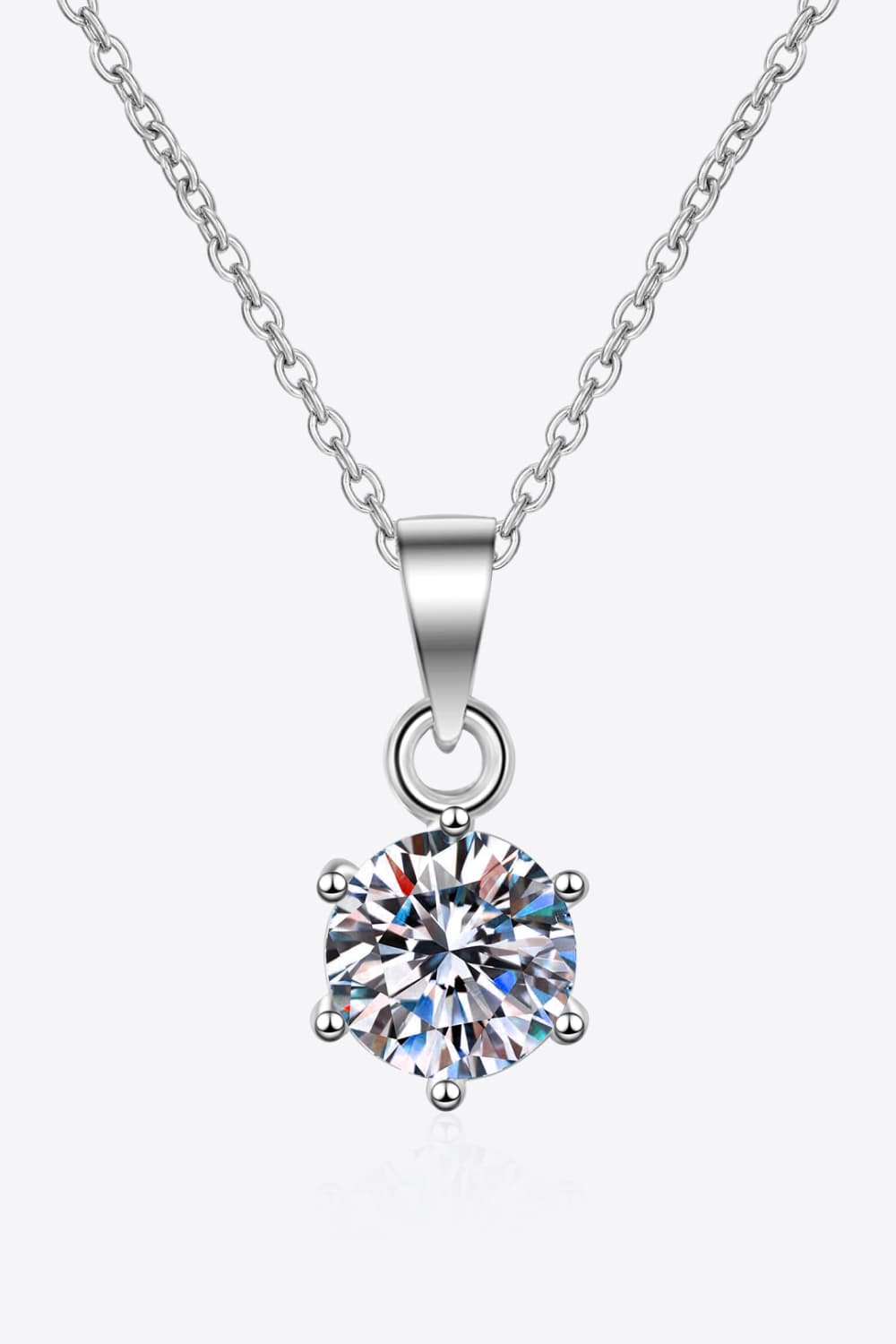 Halo Whisper Pendant - Shine Diamond sterling silver moissanite jewelry