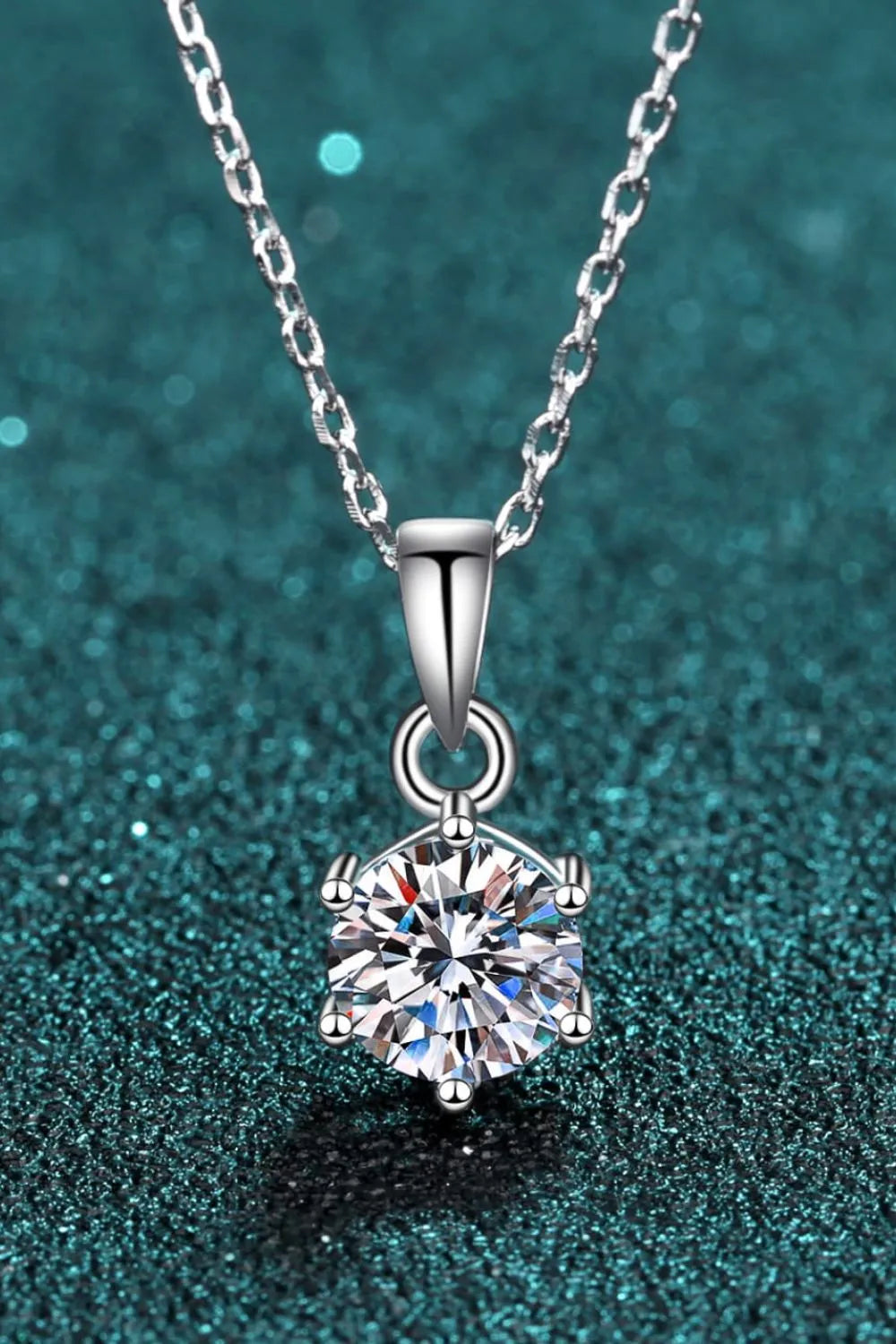 Halo Whisper Pendant - Shine Diamond sterling silver moissanite jewelry